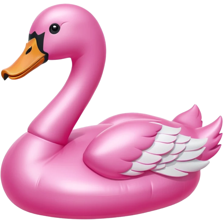 plastic pink swan inflatable  emoji