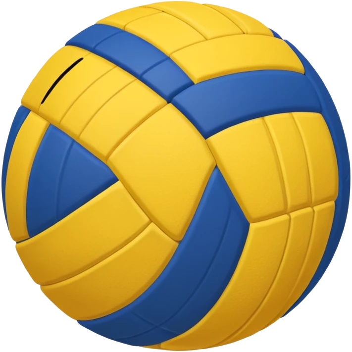 volleyball with blue and yellow emoji