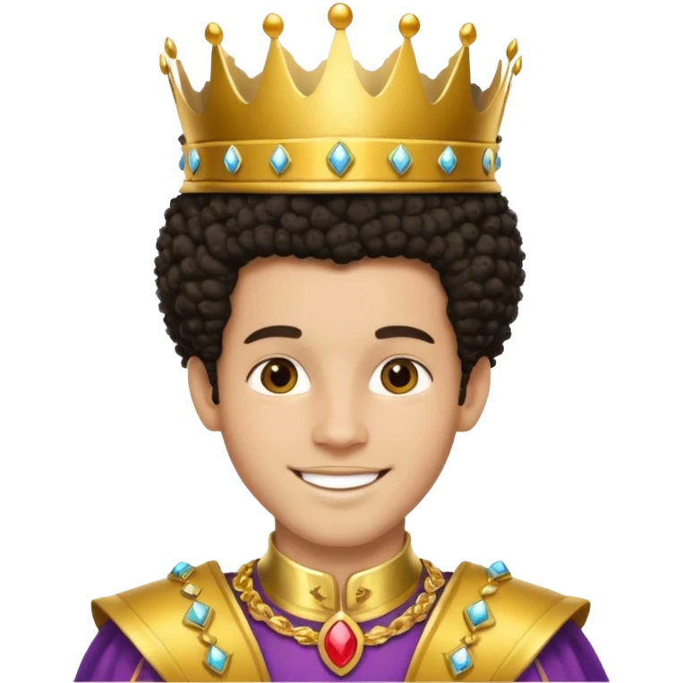 Afro white prince emoji