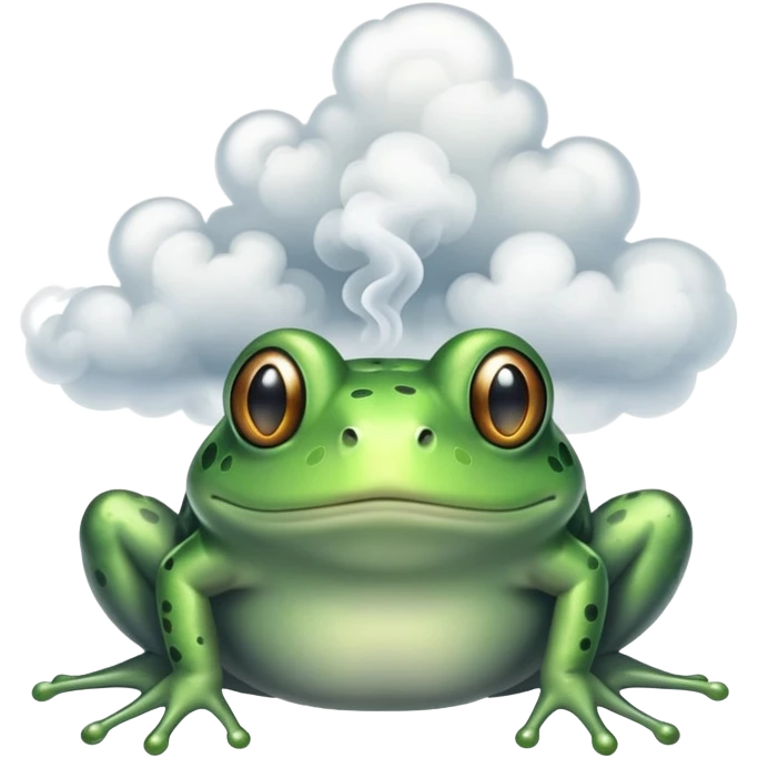 Smoke frog  emoji