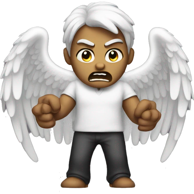 Angry angel emoji