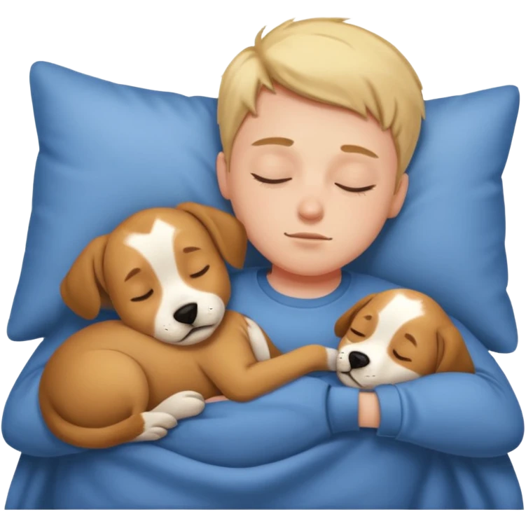 boy dog sleeping emoji