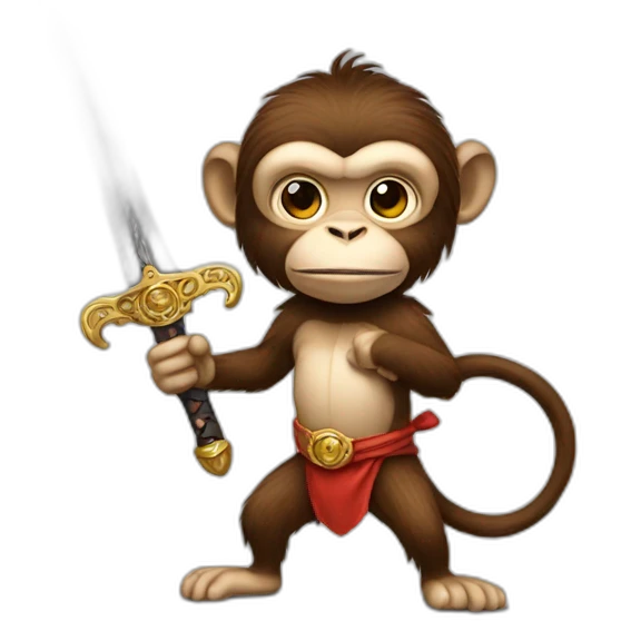 Monkey with sword emoji