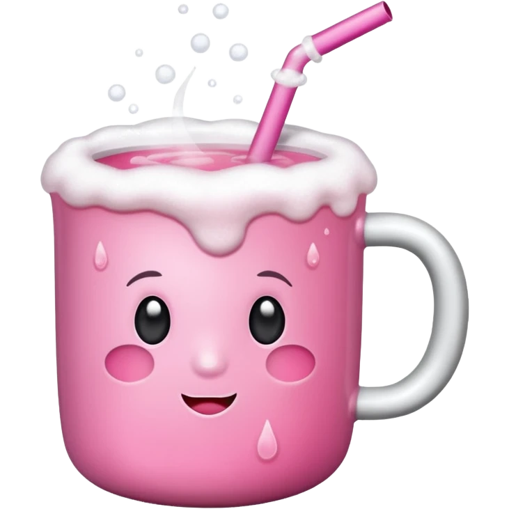 medieval pink drink in a mug emoji