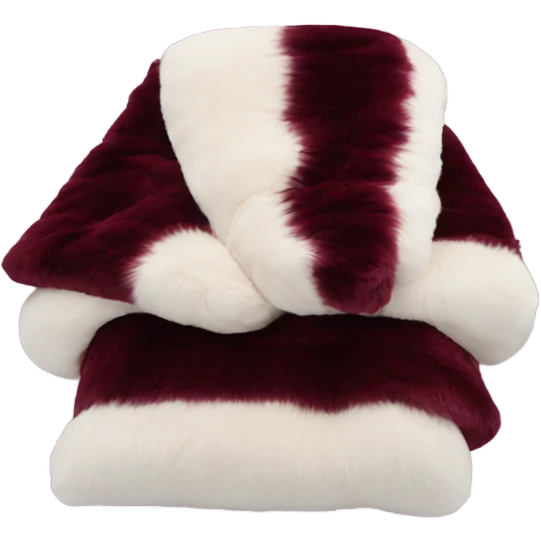 burgundy luxury fur folded blanket emoji