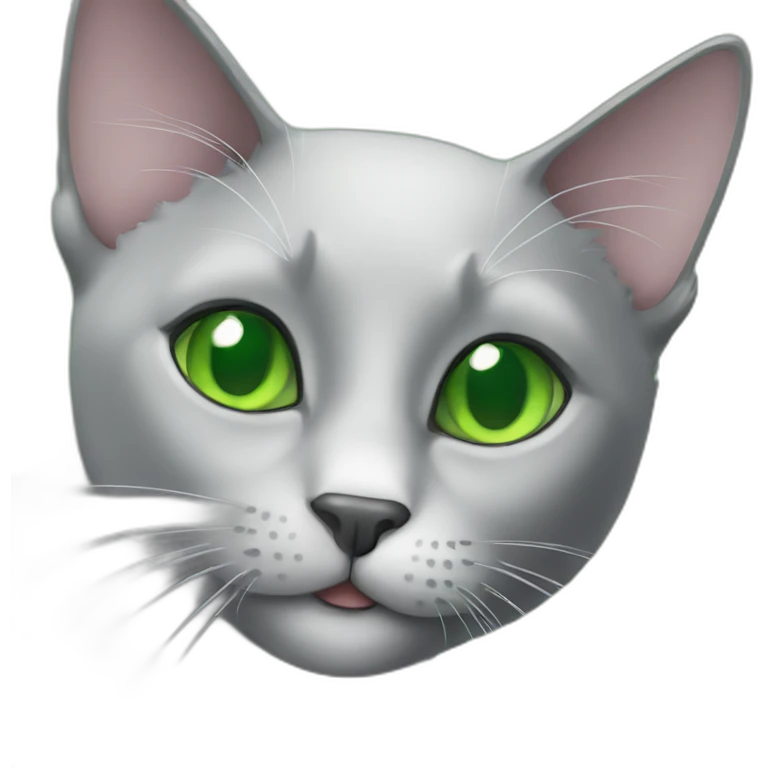 black cat with green eyes emoji