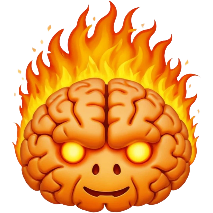 Brain on fire emoji