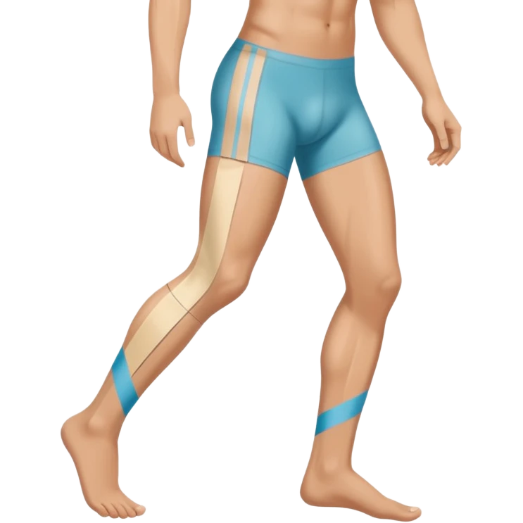 leg with kinesio tape (physiotherapy) emoji