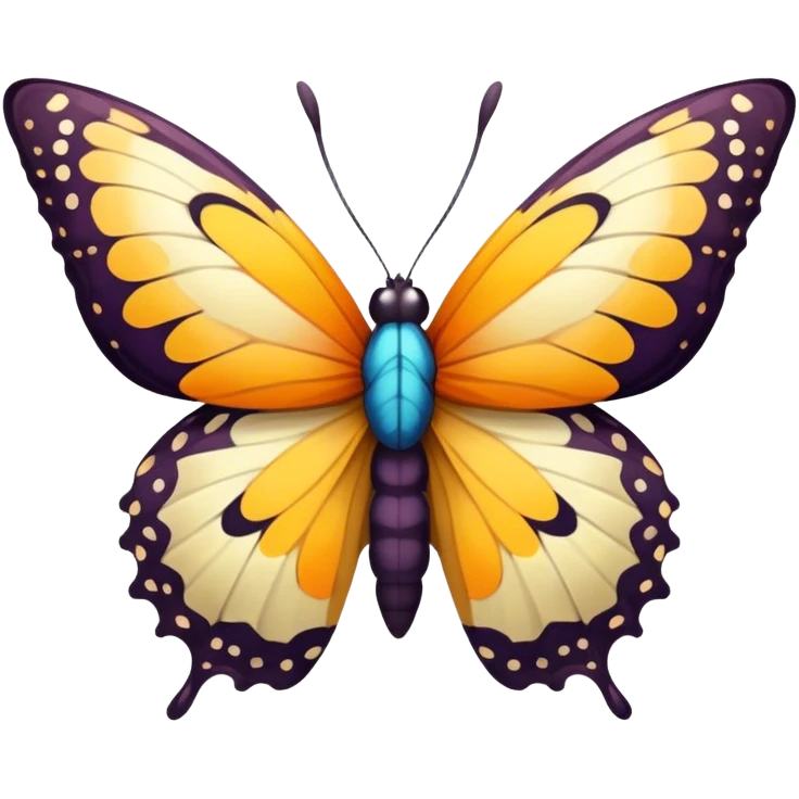 Butterfly wearingcoat emoji