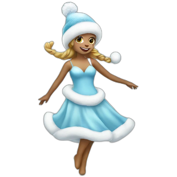 christmas-snowman-girl-dancing emoji