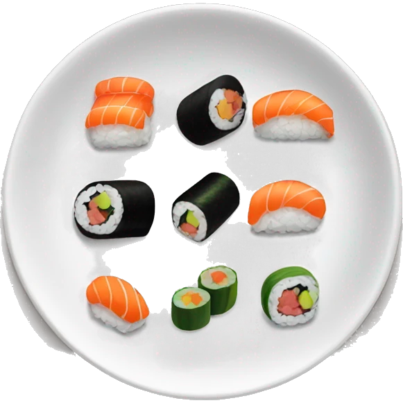 Delicious sushi plate emoji
