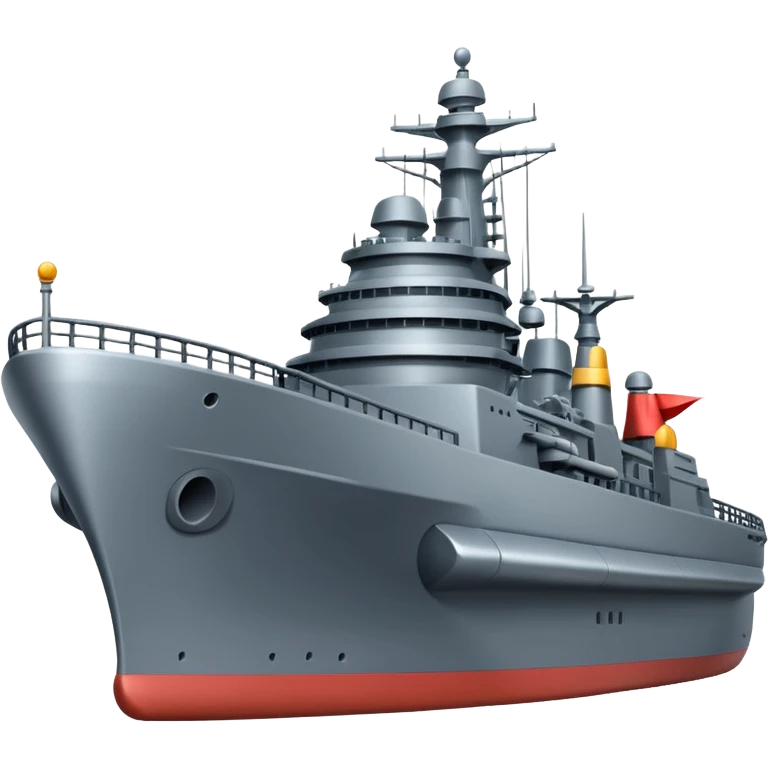 A warship emoji