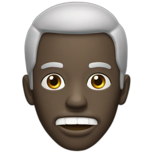 meme du noir qui à la bouche ouverte et les main sur la tête emoji