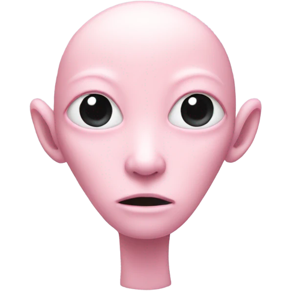 Light pink alien half closed eyes emoji
