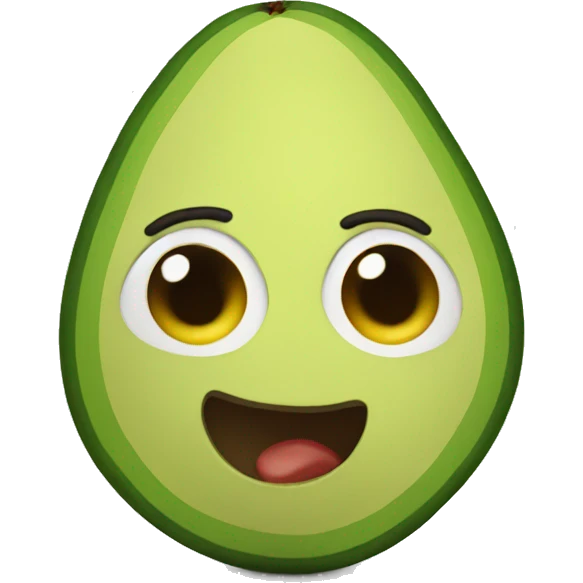 one real avocado emoji