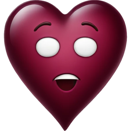 Burgundy glass heart emoji