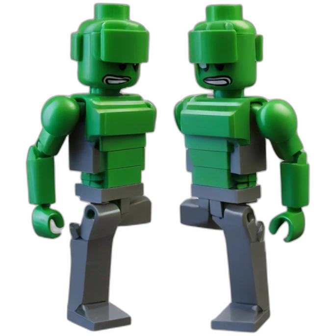 Lego neo matrix full body fighting emoji