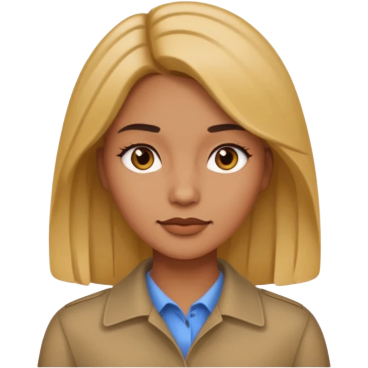 Pria rambut belah tengah emoji