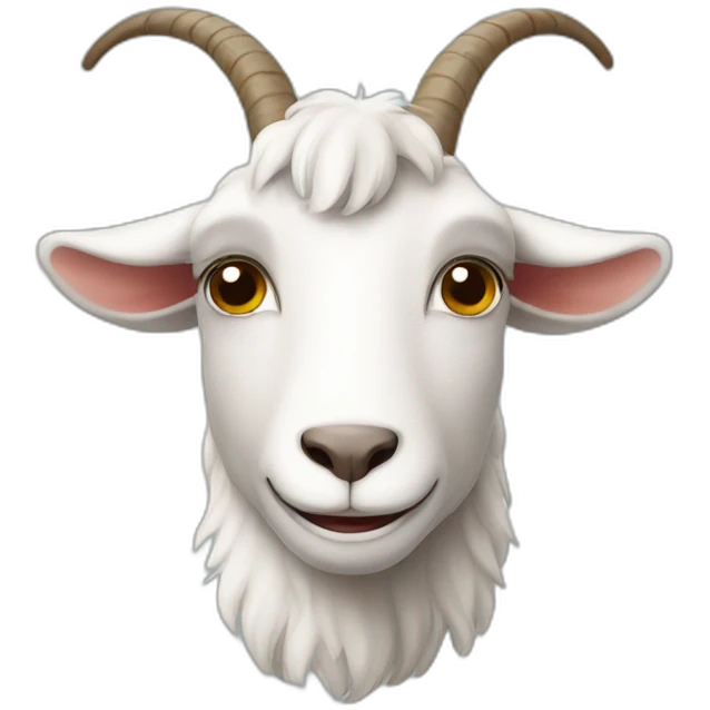 Funny goat emoji