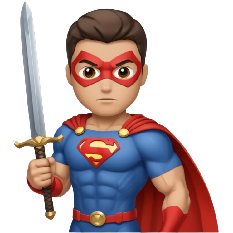 superhero with a sword emoji