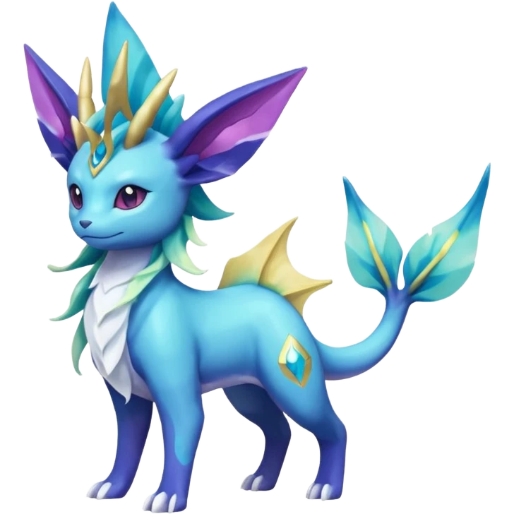 Suicune-Aurorus-Vaporeon-Meganium-fusion (full body) emoji
