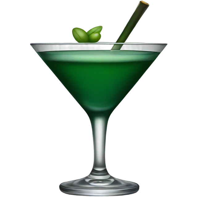 Dark green martini emoji