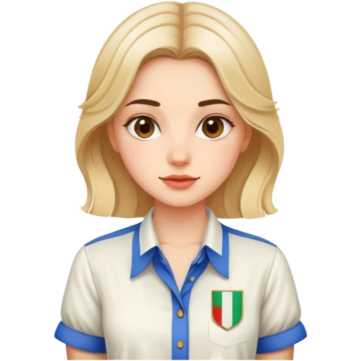 Pretty girl wearing Italian shirt  emoji