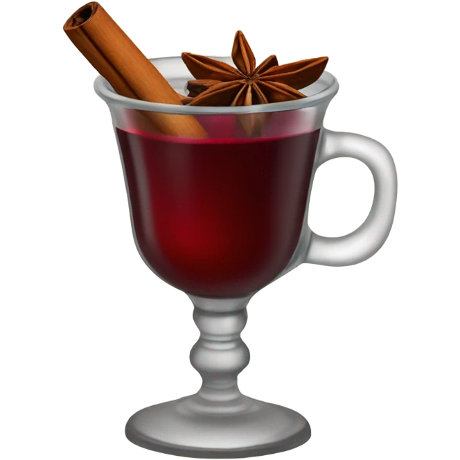 Mulled wine with star anise emoji