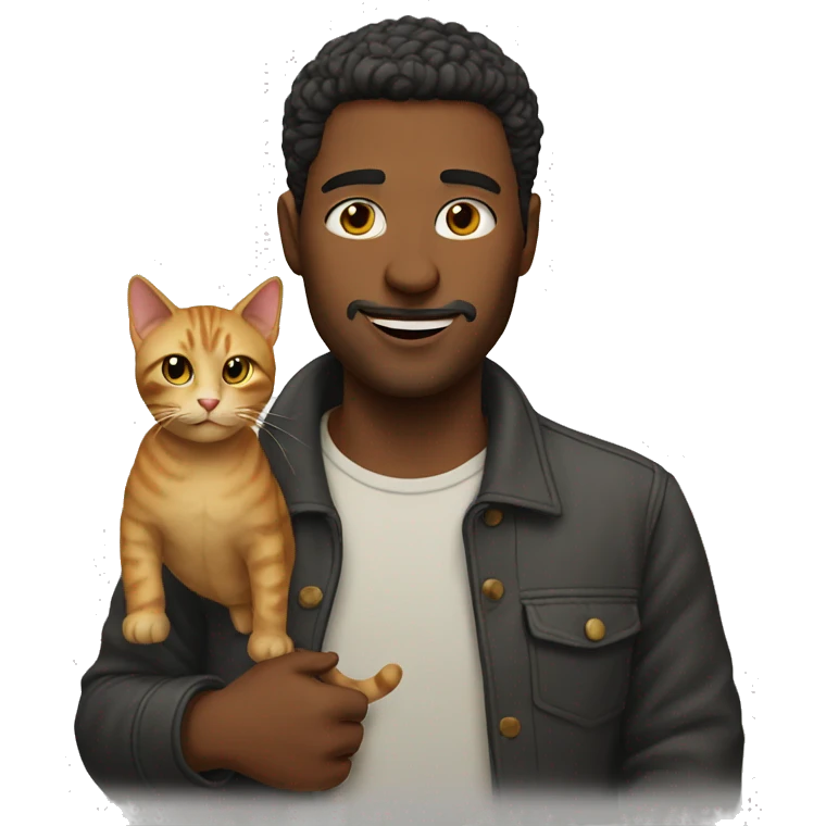 Man whith cat  emoji