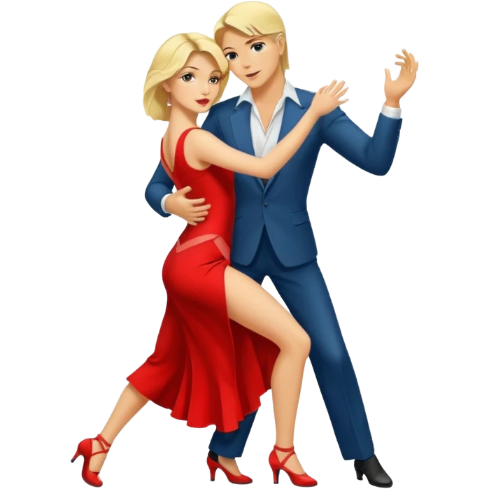 Tango dance blonde and brunette  emoji