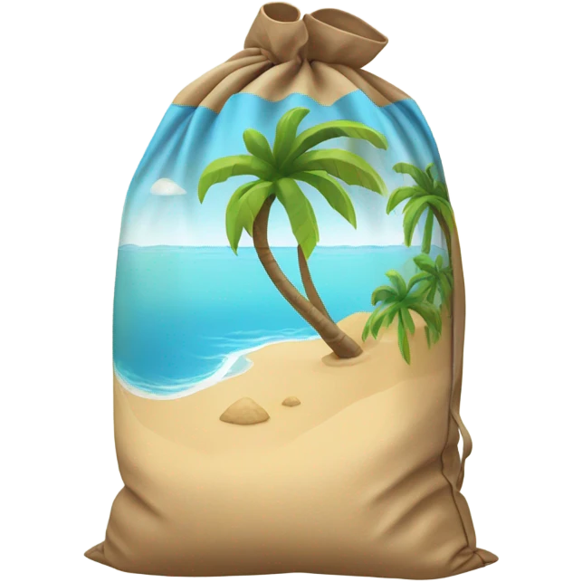 Island inside of a bag emoji