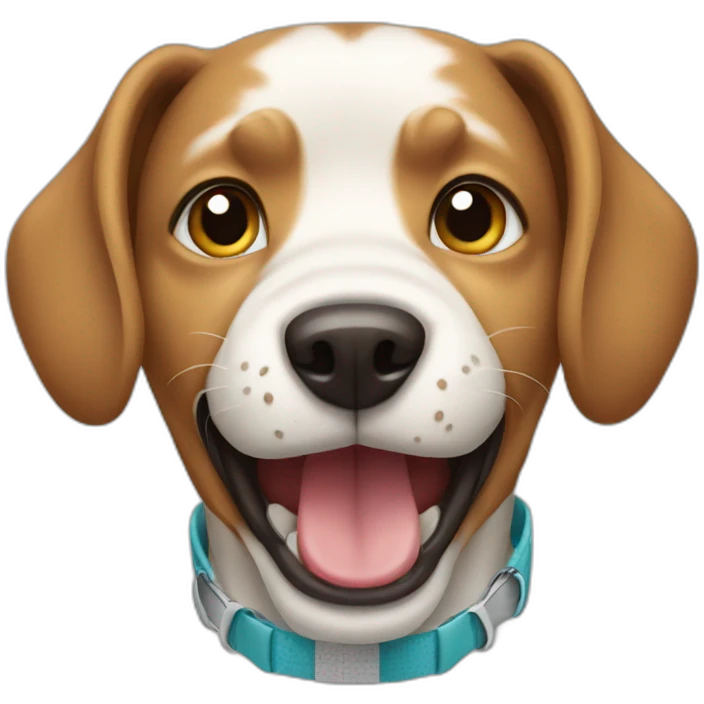 Dog with braces emoji