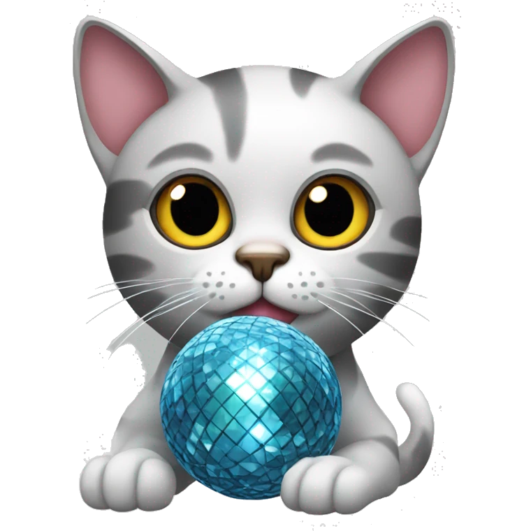 cat with disco ball emoji