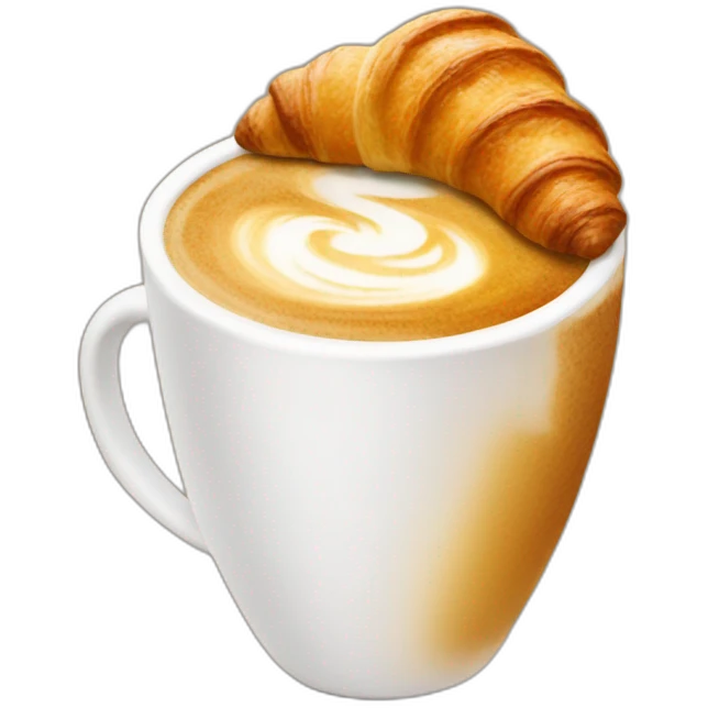 latte and croissant emoji