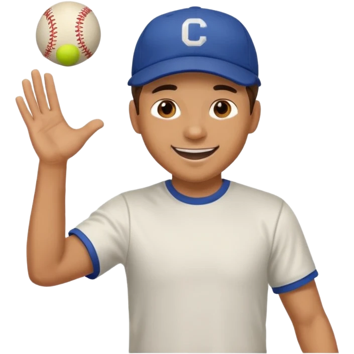 man energetically throwing a ball to the left emoji