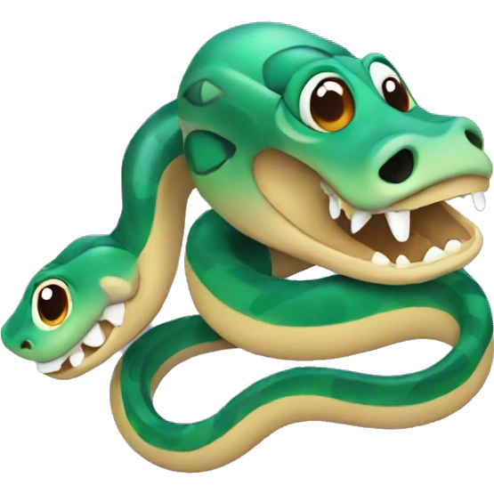 snake with a fish emoji