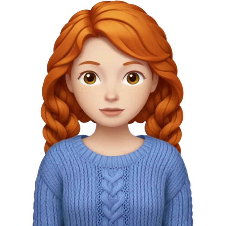 Knitted ginger woman emoji