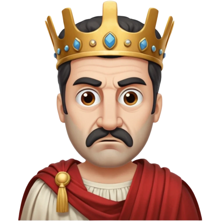 evil ancient greek king with toga ugly big nose moody emoji