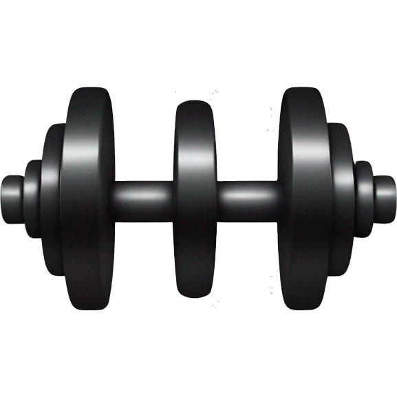 Black dumbbell emoji