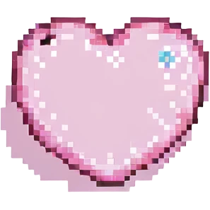 pink heart pixel art emoji