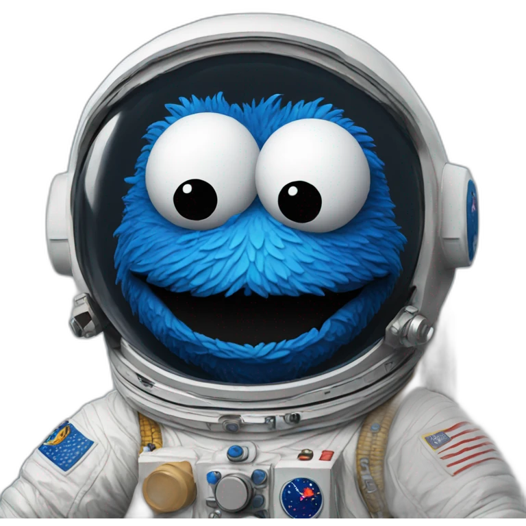 cookie monster astronaut emoji