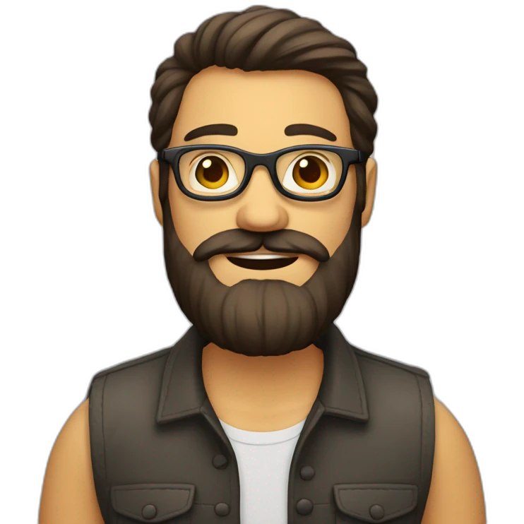 HOMBRE CON BARBA Y LENTES emoji