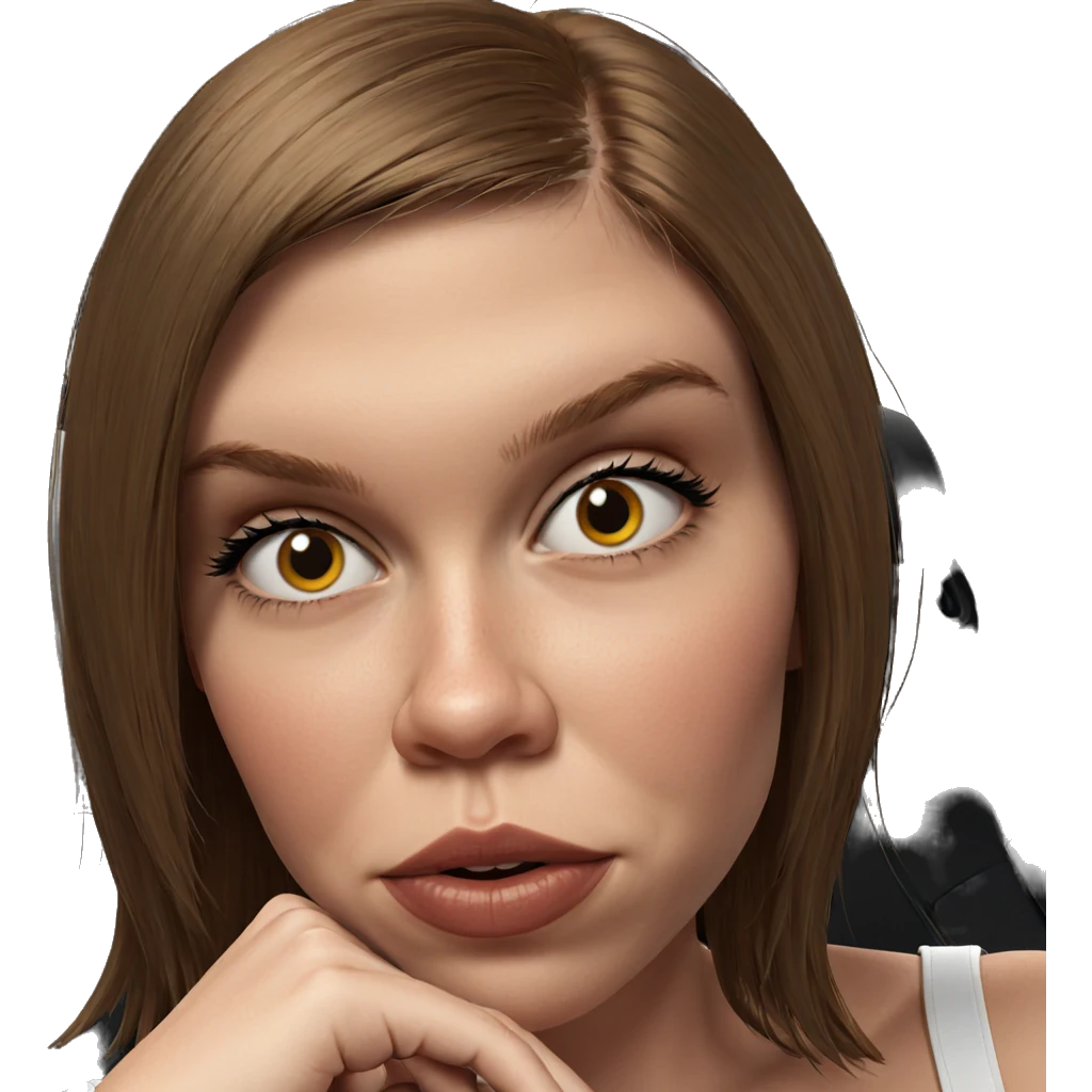 girl with car portrait emoji