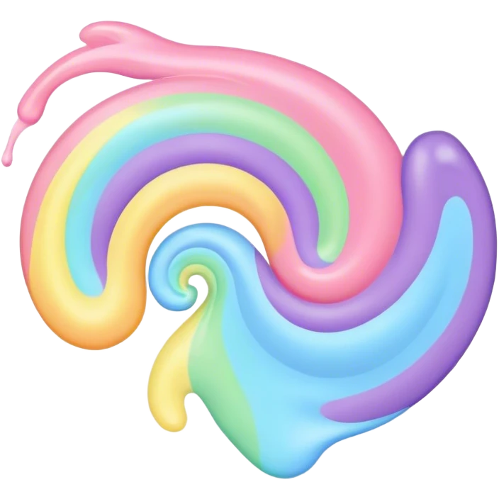 melted pastel swirly rainbow background  emoji