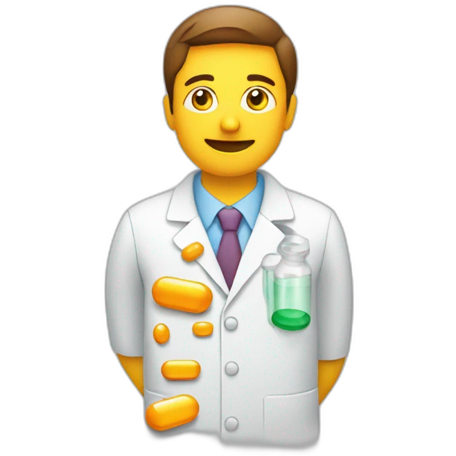 Farmacêutica with pills emoji