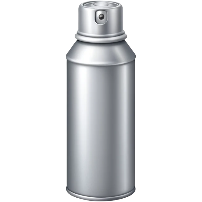 Silver metallic spray paint can for graffiti emoji