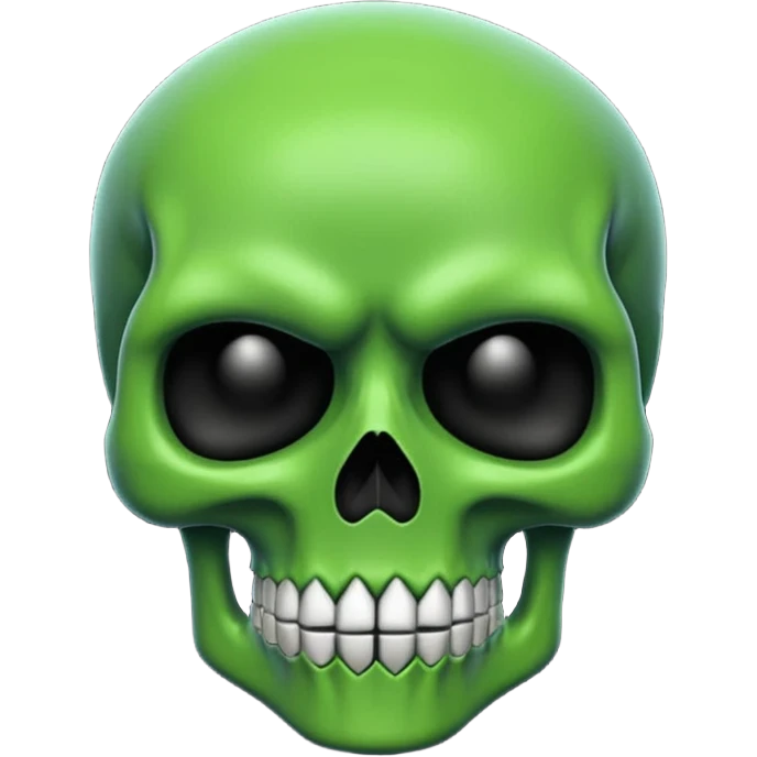 green skull emoji but intentionally low quality emoji