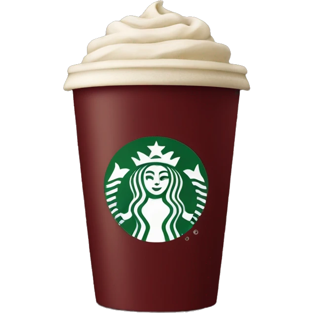 Dark red starbucks emoji