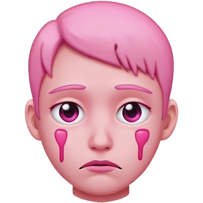 Sad pink emoji