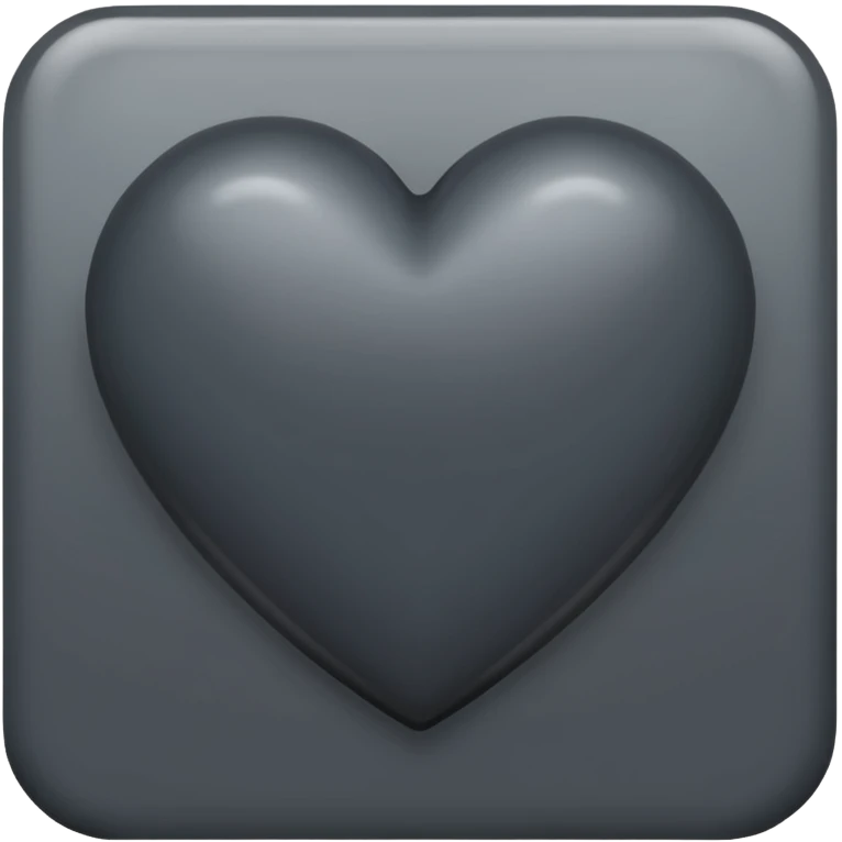 Dark grey Heart Emoji emoji